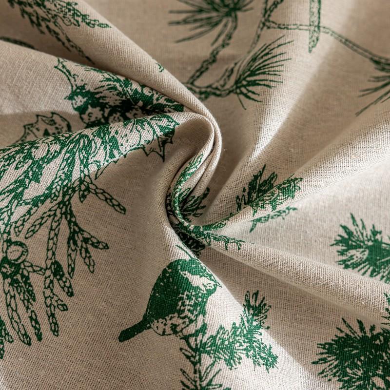 Flower Printed Table Cover with Tassels Cotton Linen Table Cloth Naturally Breathable and Comfortable nappe de table Luxury