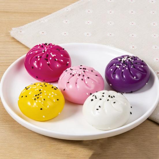 Sesame Steamed Bun Squeeze Toy Simulated Dumpling Sensory Pinch Fidget Toy Stress Relief Relaxation Decompression Tool
