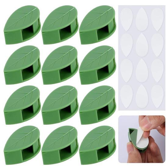 30Pcs Climbing Plant Wall Clips Leaf-Shaped Plant Fixer with Glue Tape Hanging Plant Tools Tomato Vine Hook Climbing