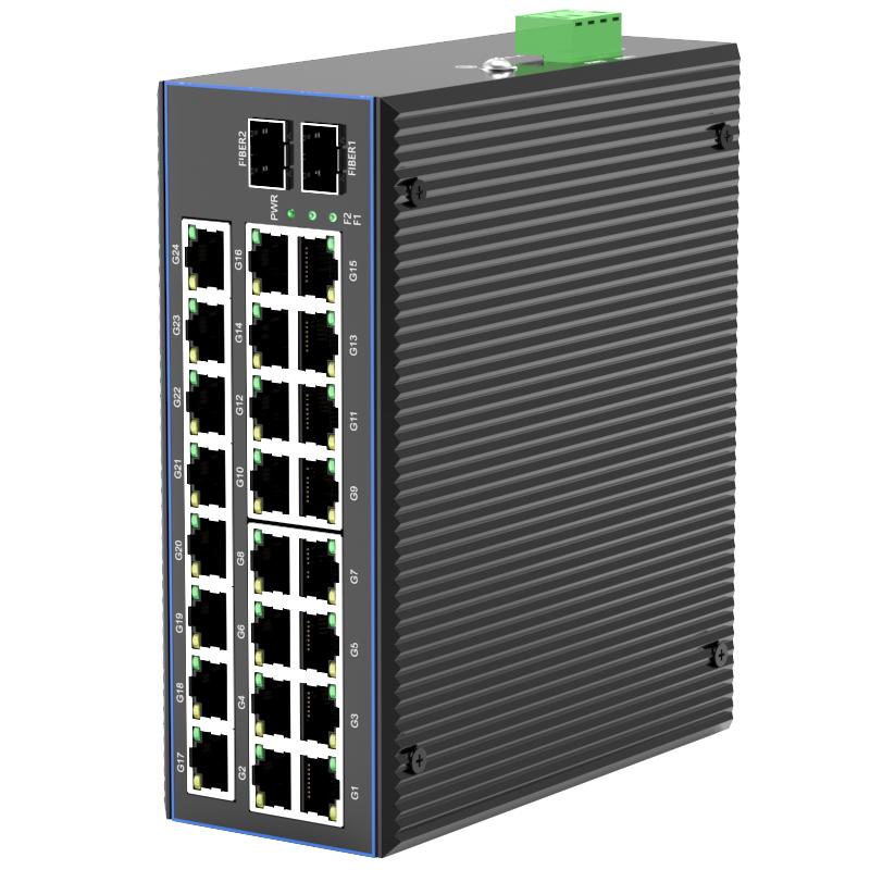 Huigu Industrial Gigabit Fiber Optic Transceiver Switch