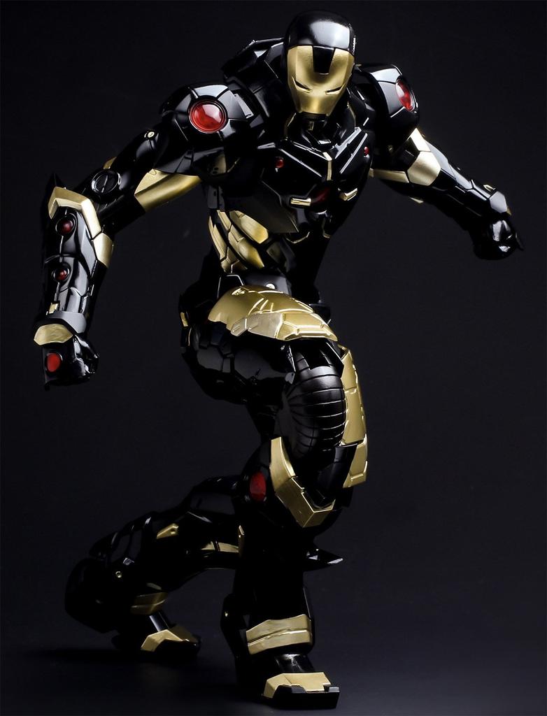 IRON MAN MARVEL BLACK X GOLD PVC ABS painted action figure REEDIT #06 NOW! ver. non-scale &