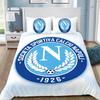 Napoli Sengetøy Sett,SSC Fotballklubb Logo Dynetrekk Moderne Trykt 2/3 Deler Sett 1 Dynetrekk,Bursdagsgaver