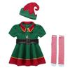 Children's and Adults' Christmas Elf Costumes - Green Cosplay for Holiday Dance Parties