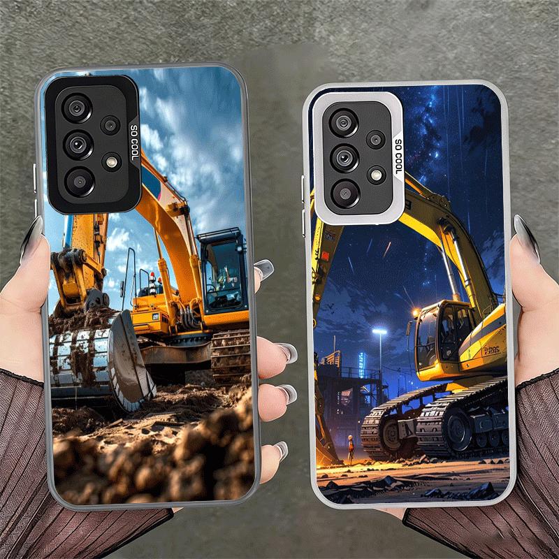 Excavating Machinery Cool Shockproof Phone Case for Samsung A17 A16 A15 A14 A37 A57 A36 A56 A26 A35 A55 A25 A34 A54 A24 A13 A23