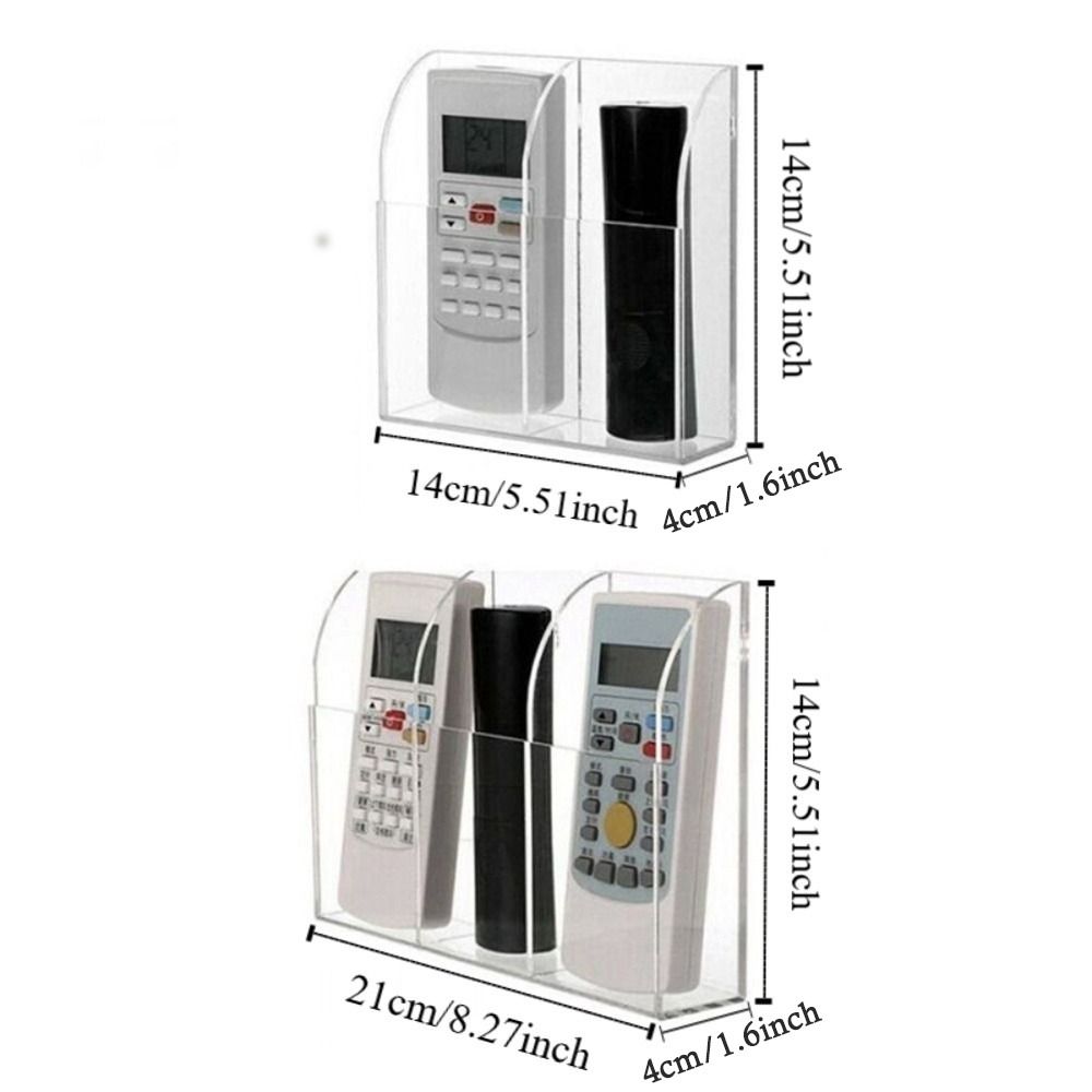 Wall Mounted Remote Control Holder Acrylic Makeup Organizer Pen Storage Box  TV Remote Control