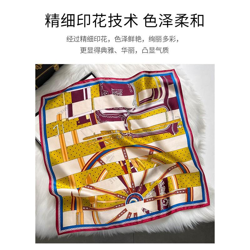 53cm Pure Silk Scarf Square Neck Wrap Women Lightweight Elegant Accessory Office Business Casual Wear