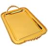 Multifunctional Serving Tray Rectangular Jewelry Dessert Food Tray with Dual Handle for Afternoon Tea Wedding Party