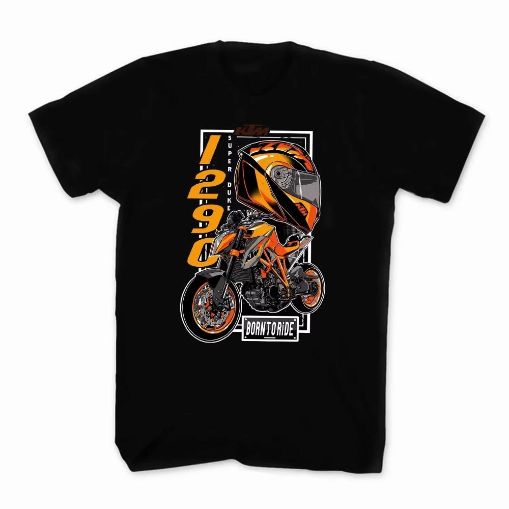 Retro1290 Super Motorcycle T-Shirt 100% Cotton O-Neck Summer Short Sleeve Casual Mens T-shirt Size S-5XL heavyweight male