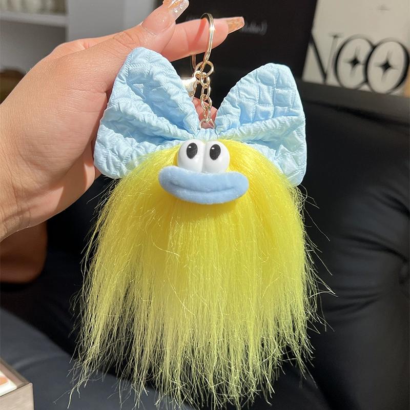 Urocze Dudu Lips Długie Włosy Dziwne Brzydkie Urocze Zabawne Kreskówkowe Lalki Brelok Wisiorek Spersonalizowana Pluszowa Lalka Wisiorek do Torby