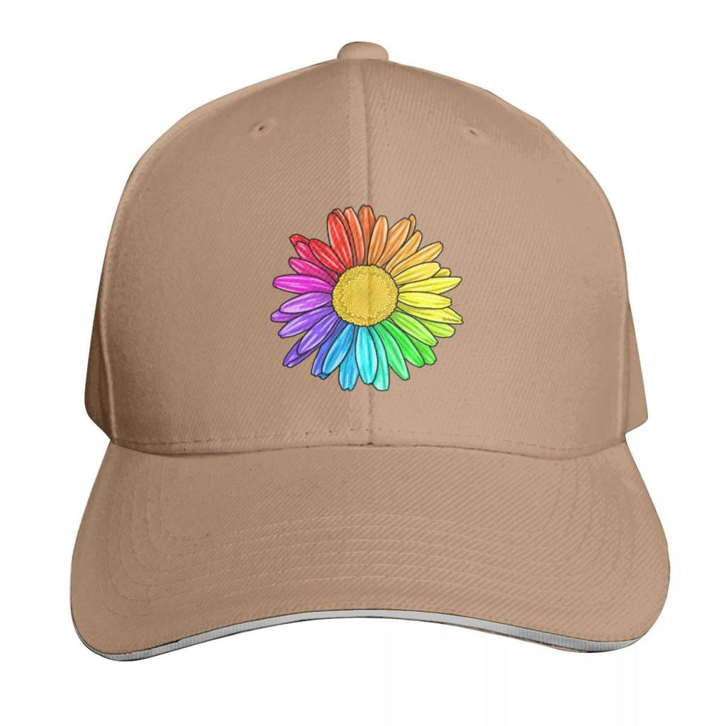 Rainbow Daisy Baseball Cap Sun Hat For Children Hard Hat Funny Hats Luxury Brand FeUnisex Unisexs
