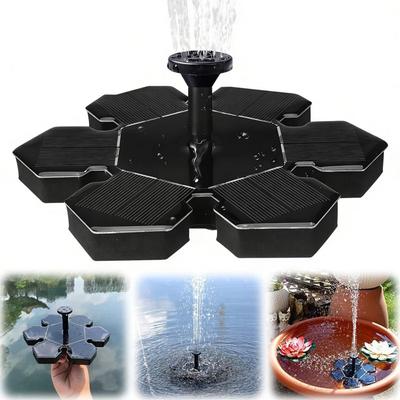 Floating Solar Powered Pump Multiple Nozzles Solar Water Fountain Bird Bath Fountain  Garden