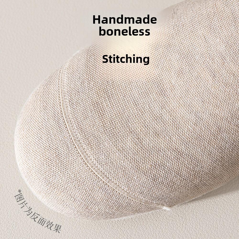 5 Paar Socken Damen Frühling und Herbst Mittelhoch Ohne Naht Schweißableitend Antibakteriell und Deodorant Weiß Baumwolle Lange Socken Sportsocken