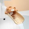 Child Friendly Bear Sink Faucet Extension with Heat Sensitive Feature Cartoon Bear Silicone Faucet Extender for Bathroom
