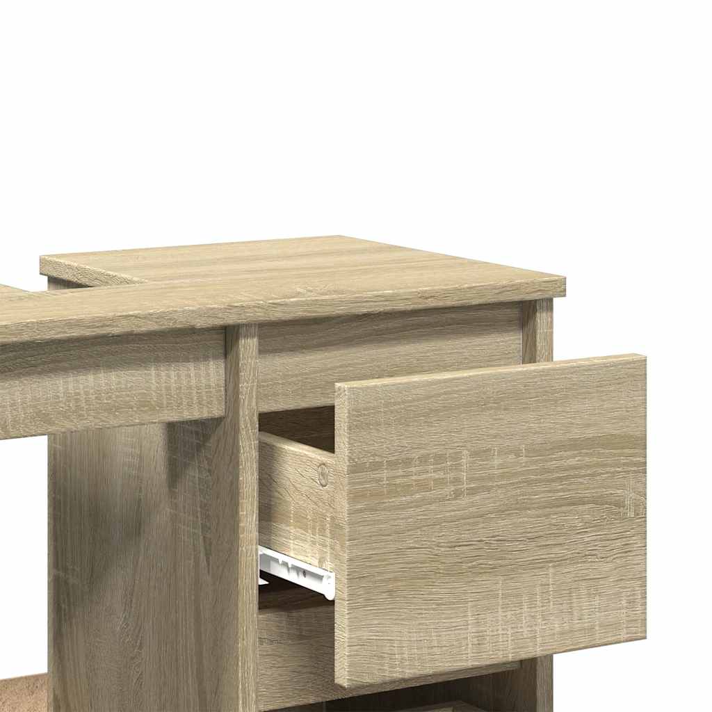 Waschtischunterschrank, Unterschrank Unter Dem Waschbecken, Schrank Ohne Waschbecken, Sonoma-Eiche 65x33x60 Cm