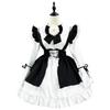 S-5XL Mignon Style Japonais Lolita Maid Noir et Blanc Fille Robe Lolita Femme Costume