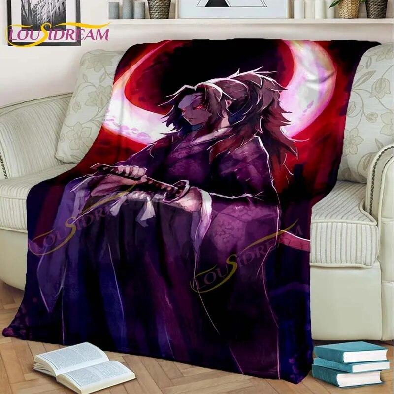 Japonské Anime Demon Slayer Deka Kreslená Deka Tomioka Giyuu Deka Potah na křeslo Deka Pohovka Přehoz přes postel Vějíř Dárek