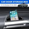 Autorder Door Side Storage Box for 2024 Ford Mustang Accessories Armrest Phone Container Door Organizer Handle Pocket Tray with Anti-slip Mat 2PCS