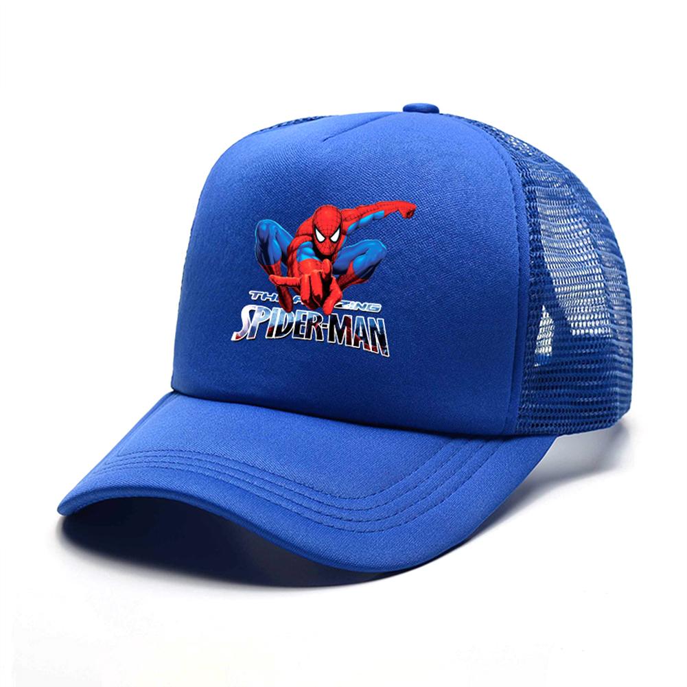 Gorra Infantil con Visera Hilo de Malla Dibujo de Araña Impreso Transpirable Sombrero de Sol