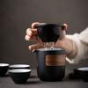Ceramic Quick Tea Set One Pot Four Cups Portable Bag Kung Fu Tea Set Portable Tea Brewing Pot
