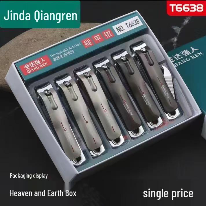 Jindaqiangren Large Carbon Steel Nail Clippers - Flat Mouth Manicure Tool with Free Shipping