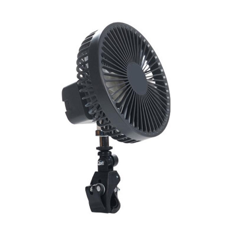 

Портативный вентилятор с клипсой, работающий от аккумулятора, вентилятор для коляски 5000 мАч, маленький перезаряжаемый вентилятор чёрный