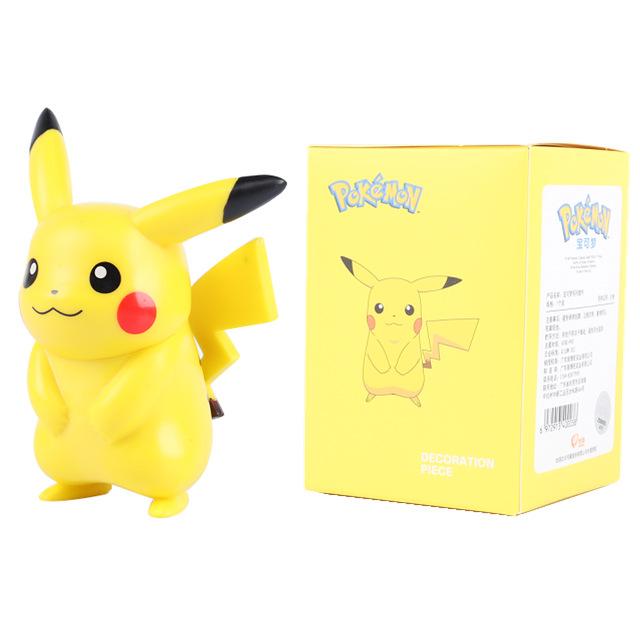 Original Cute Pokemon Model Toy Pikachu Charmander Bulbasaur Eevee Snorlax Action Figure Desktop Ornament