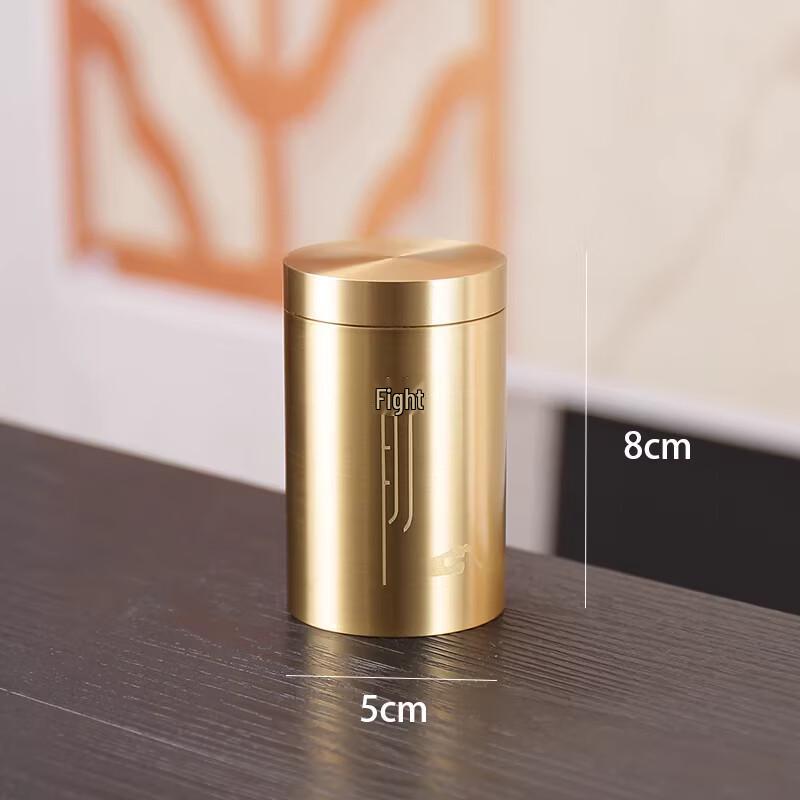 

Ge Ware Style Brass-Toned Tea Canister