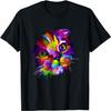 Colorful Cat Head Portrait Design Pop Art Style Kitten Owner T-Shirt for Men Women Girls Kids