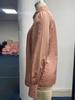 2024 Buckle Top Lantern Sleeve Pleated Solid Color Loose Long Sleeve Stand Collar Shirt for Women