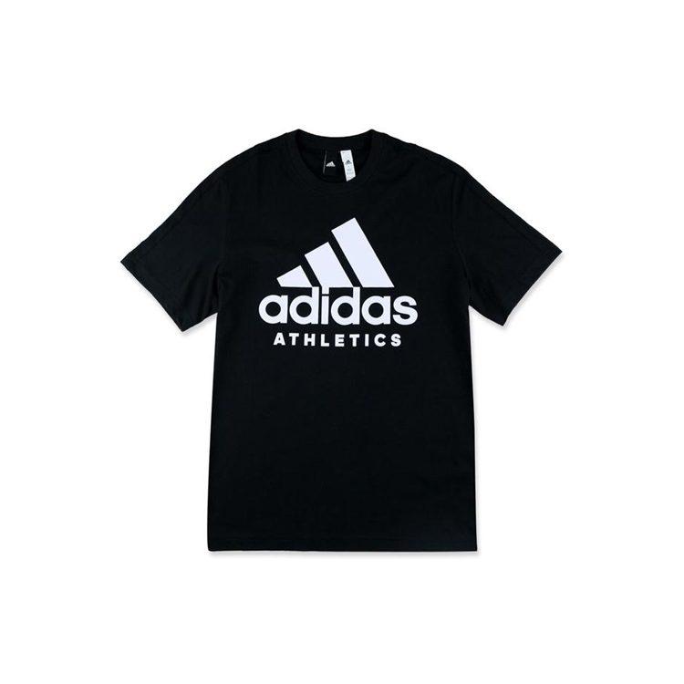 adidas T Shirts Men's Black Crew Neck Moderate Straight Fit BR4749