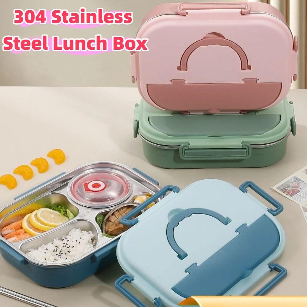 Sealed 4 Compartment Lunch Box Large Capacity Thermal Lunch Box  School