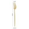 Gold-Plated Portuguese-Japanese Stainless Steel Cutlery Set: Knife, Fork, Dessert Spoon, Chopsticks, Ice Cream Spoon, Fruit Fork