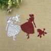 1 Set Lady Dog Cutting Dies DIY Scrapbook Emboss Paper Cards Album Art Stencil Mold