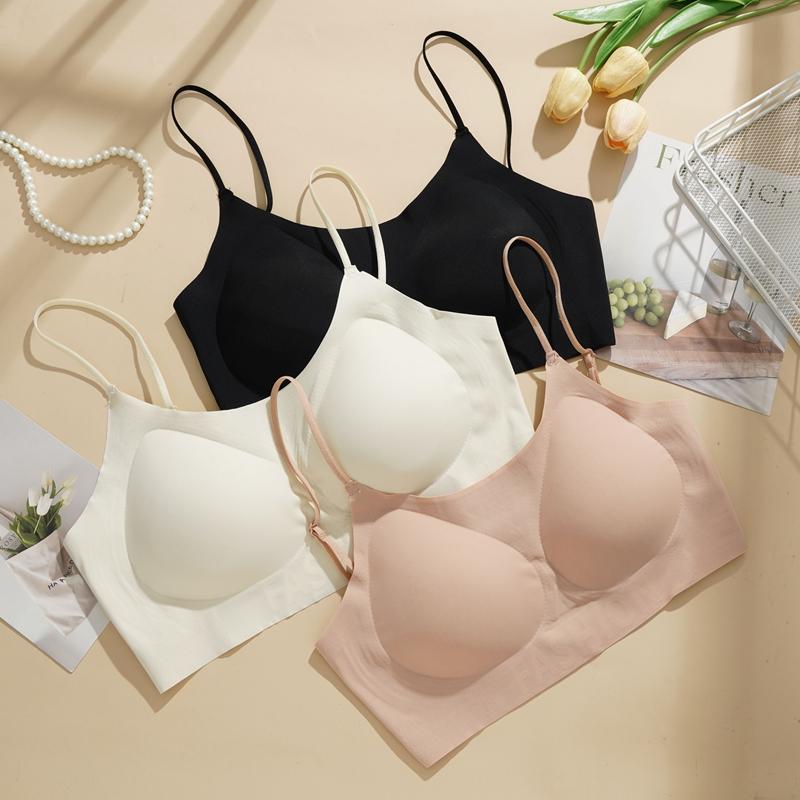 Women's Invisible Bra U-shaped Beautiful Back Gathered Backless Bra Specially Adjusted Skin Color Matching White T-shirt Worry-free Underwear