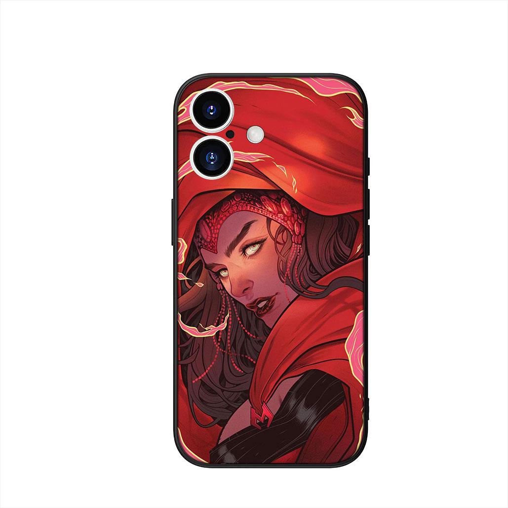 

Scarlet Witch Marvel Comics Phone Cover Case for Apple iPhone 17 16 15 11 Pro XS Max XR 6 7 8 Plus + SE 2020 5 16E Casing iPhone 15 Pro