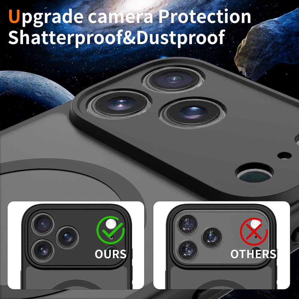 Magnetic Frosted Liquid Skin Feel Case for iPhone 16 Pro Max - Anti-Drop, Fine Hole Design