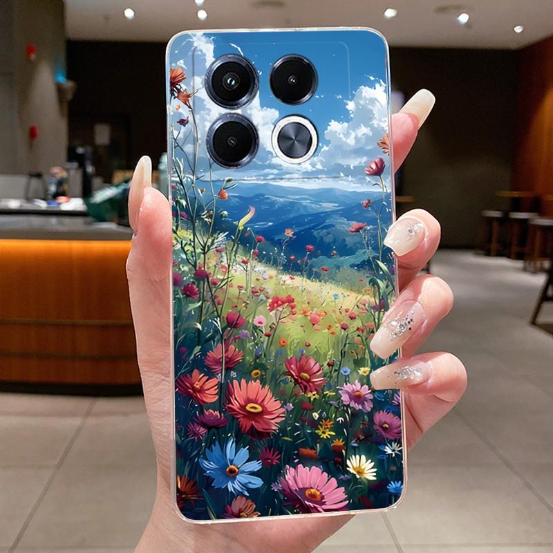 Unique Design Pattern Phone Case For Infinix Note 40 5G/X6851/X6852 Shockproof Soft Casing Soft TPU Transparent Back Cover