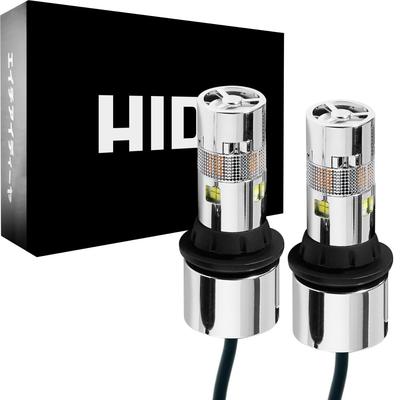 HID-YA S25 180° LED Kierunkowskaz, Przełączanie 2 kolorów, Bursztynowy/Biały, Stealth, Wbudowany Wysoki Błysk