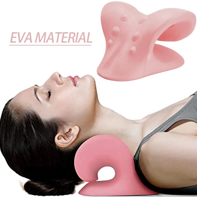 Neck Shoulder Stretcher Relaxer Cervical Chiropractic Traction Device Massage Pillow For Pain Relief Cervical Spine Alignment