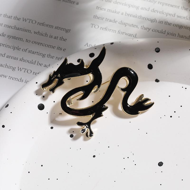 Premium Dragon Zodiac Brooch - High-End Alloy Sweater Accessory