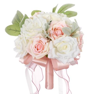 Bride Flowers Bouquets Bridal Bouquet for Bride Wedding Bouquets for Bride Silk Round Artificial Wedding Flowers Bouquets