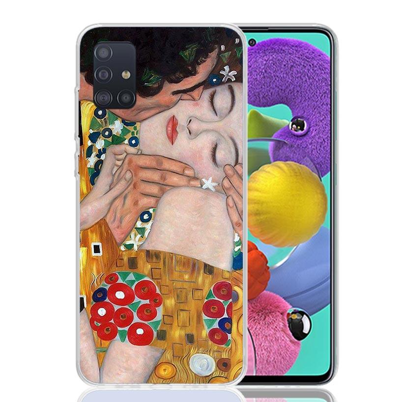 Kiss by Gustav Klimt Desig For Samsung Galaxy A52S A42 A32 A22 A12 A02S A51 A50S Phone Case A41 A31 A21S A30S A20S A20E A70 A71