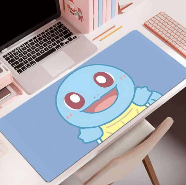 60*30cm Pokmon cartoon mouse pad, extra large, edge-stitched office desk mat, gaming keyboard and mouse pad, universal non-slip