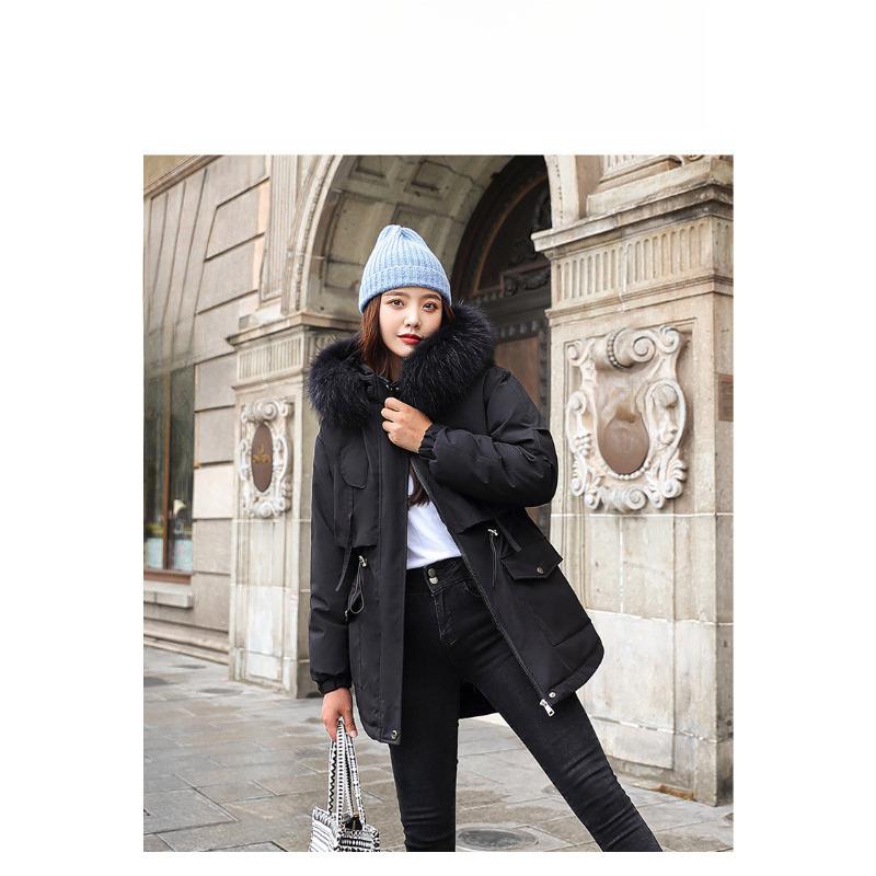 Medium and Long Pie Overcomes Women's Autumn and Winter Thickened Loose Warm Cotton-padded Coat Large Size Cold-proof Jacket