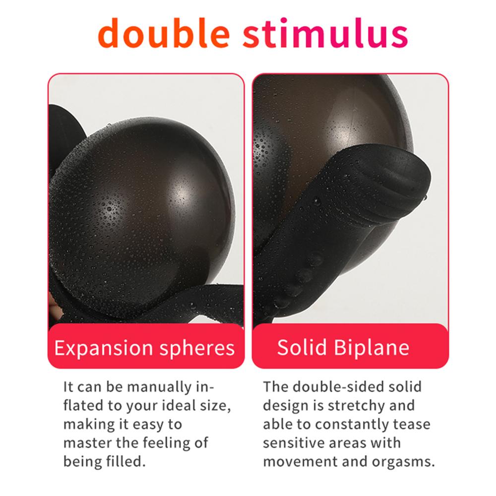 Inflatable Anal Plug Flower Shape Butt Anus Dilator Expander Dildo for Unisex Gay Sex Prostate Massager