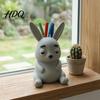 Fun Office Stationery Holder 3D Printed Rabbit Pen Holder Large Capacity Desk