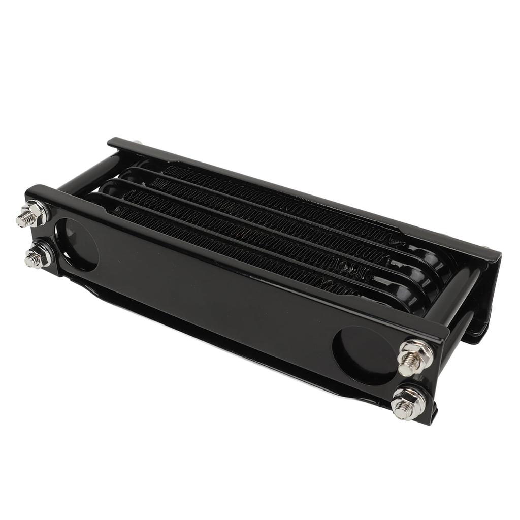 Motorcycle Engine Oil Cooler, 17PCS Motorcycle Oil Cooler Radiator Set, 4-Row Engine Oil Cooling Kit for Monkey 125cc-140cc, Dirt Bike Oil Cooler Cool