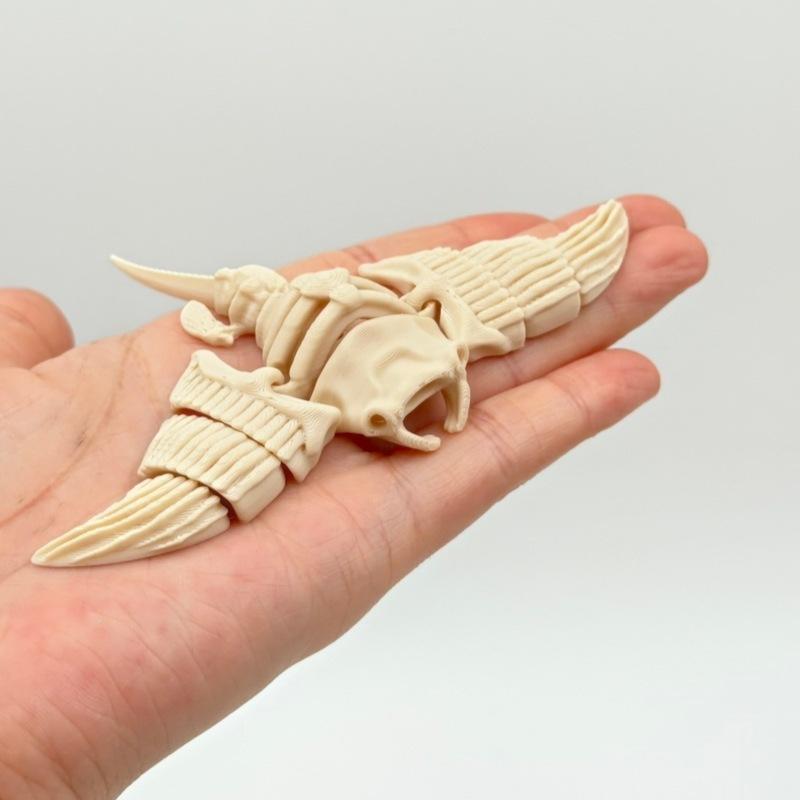 3D Printed Articulated Shark Skeleton Display Model Full Swingable Joints Marine Life Art Piece for Office Desk Decoration