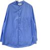 Graphpaper GM221-50116B Blue Oversized Banded Collar Shirt tops F blueUsed