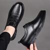 Men's leather shoes new leather breathable business casual men's shoes soft leather British fashion dad shoes